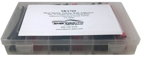 Pro Grade Adhesive Lined Heat Shrink Tubing Kit For Auto And Marine Electrical Protection storage case with label