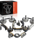 Engine Timing Chain Kit With VVT Sprocket For DOHC V6 3.0L 3.2L 3.6L, Perfect For GM Rides Like Chevy GMC Pontiac Saab Saturn Suzuki Buick Cadillac, Fits Equinox Canyon G6 XTS Enclave LaCrosse ATS And More