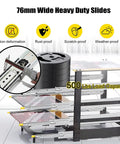 Heavy Duty Full Extension Drawer Slides With Lock Built Like A Tank 76mm wide for 500 lbs load capacity tool chest upgrade.