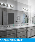 Bathroom vanity with 12 Pack G25 LED Vanity Bulbs 450 Lumens 5W Equal 40W Dimmable Globe Bulbs 5000K Daylight E26 Base