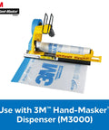 3M Hand Masker M3000 Dispenser with Pro Grade Masking Film For Indoor And Outdoor Use 72 Inch By 90 Foot Roll