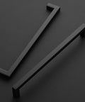 Black Cabinet Pulls for Kitchen Square Stainless Steel Drawer Handles 10 Inch Hole Center 10.5 Inch Total Length