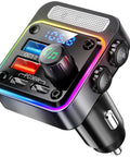 54W Four Port Car Charger With PD36W And QC3 18W Fast Charging Wireless FM Transmitter with LED backlit and USB ports