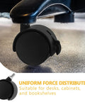 Rock Solid 2 Inch Universal Swivel Caster Wheel Set With M8 Threaded Stem Replacement For Office Chair Rolls Smooth As Butter dual locking for desks