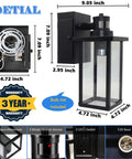 Porch Lights With GFCI Outlet, Dusk To Dawn Motion Sensor Outdoor Lighting, Three Modes; detailed specs and features.