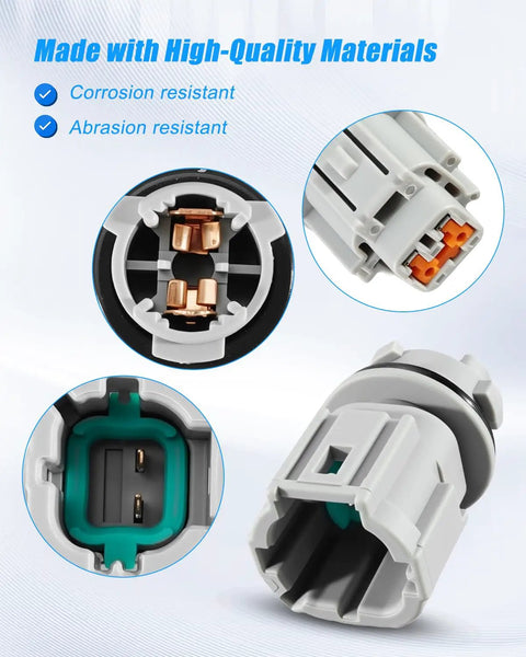 Close-up of Nissan Side Marker Light Holder Socket Kit showing connector details and materials for 240SX 350Z Leaf Maxima 1995-2017