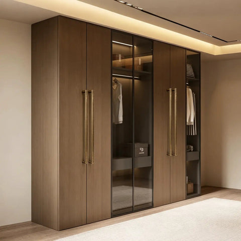 Wooden wardrobe with Square Antique Brass Cabinet Pulls Three And Three Quarters Inch Center To Center 96mm