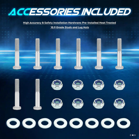 10.9 grade studs, lug nuts, and washers for 2 Inch UTV Full Bracket Lift Kit For CanAm Defender HD8 HD10 HD5 DPS 2016-2021