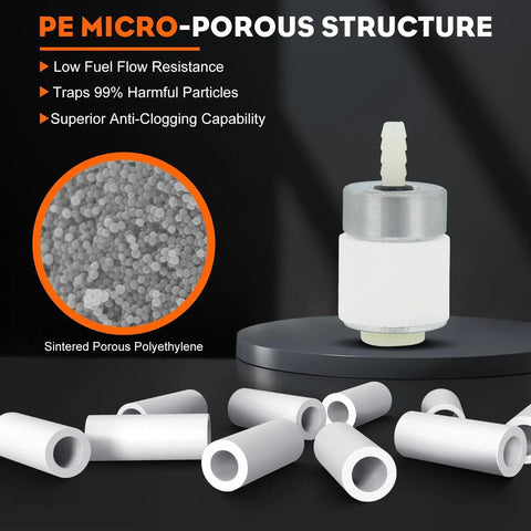 PE micro-porous filter detail for Fuel Line Kit With Primer Bulb And Tune Up Kit For MTD Troy Bilt Trimmers