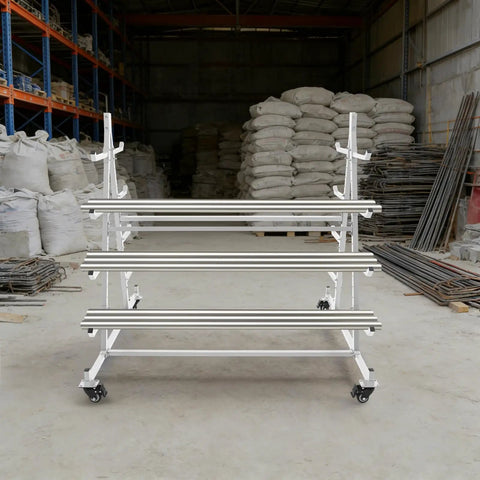 Five Tier Heavy Duty Rolling Storage Rack Built Tough As Nails And Handles Up To 500 Pounds Of Workshop Gear Without Breaking A Sweat While Gliding On Four Locking Casters For Quick Garage Moves in warehouse.