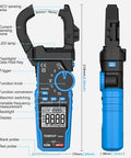 All In One Handy Clamp Meter Multimeter With Auto Ranging 6000 Counts True RMS For AC And DC Voltage and current display