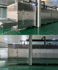 Top Shelf Industrial Tunnel Freezer With Sturdy Roller Conveyor Belt For Lightning Fast Individual Quick Freezing Of Prime Meat Seafood And Farm Fresh Veggies At Your Busy Food Shop, stainless steel design.