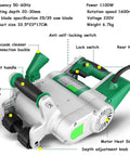 Pro Grade Heavy Duty Electric Wall Chaser For Concrete Walls 1100W 1600RPM With Adjustable Slot Depth 20-30 mm shown with labels
