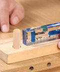 Compact Magnetic Bubble Spirit Level 2.95 Inch Mini Pocket Level With 90 Degree And 180 Degree Vials Shatterproof Acrylic Cross Check Built To Last For Machinists Construction Pros And Home Projects used on wood board