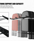 2 Pack Folding Chair Storage Rack Wall Mount Hangers For Garage Organization, heavy-duty steel, holding six chairs
