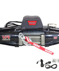Warn Vro Evo 10 Standard Duty 12V DC Electric Winch With Steel Rope, 10000 lb capacity, for off-road recovery.