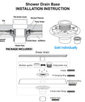 36 Inch Linear Shower Drain With Tile Insert Grate SUS304 Stainless Steel Floor Drain installation instructions