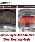 Durable 304 Stainless Steel Double Net Emitter Screen For Gas Patio Heaters Ten And Three Quarters Inch Diameter Tough As Nails Main Burner Cover Replacement Part Single vs Double Cover Comparison