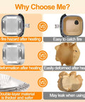 Comparison of Heavy Duty Aluminum Foil Air Fryer Liners Pack Of 100 Pcs vs paper liners showing no fire hazard, no deformation, thicker material.