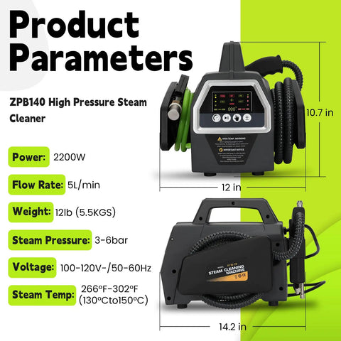 Gotta Get Your House Sparkling Clean With This Bad Boy High Pressure Steam Cleaner dimensions and specifications overview.