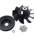 Top Notch Genuine OEM 72124 Fan And Pulley Kit For Lawn Tractors And Mowers, Fits 53821 53812 53904 44133, black fan and pulley components