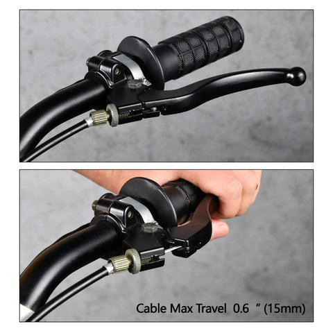 Left seven eighths inch clutch and brake lever perch for KX dirt bikes KX60-125 showing grip and lever operation.