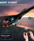 Flying SU27 RC Airplane With 2 Batteries 2.4GHz 6 Axis Gyro Stabilizer No Brainer Ready To Fly Fighter Glider at night with LED lights.