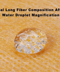 Water droplet on orange polyethylene fabric of Waterproofing Membrane Roll 30 Mils Thick 5 In By 98.5 Ft Underlayment.
