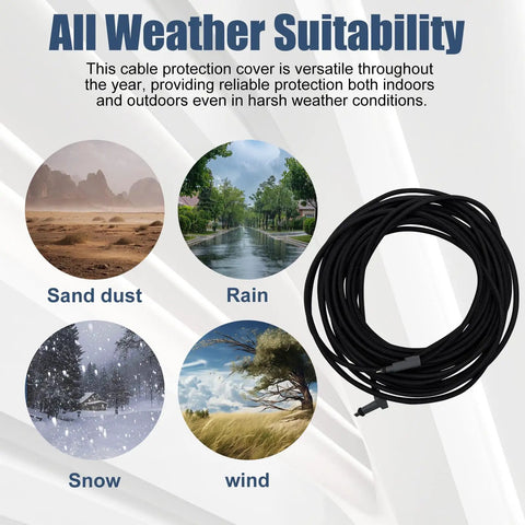 Starlink Cord Protector Kit With 49 Ft Wire Loom Tubing for all-weather durability in dust, rain, snow, and wind conditions