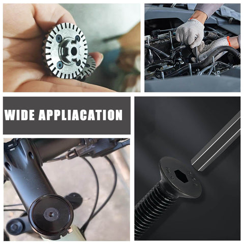 Applications of Black 219-Piece Metric M4 M5 M6 Flat Head Socket Cap Screws and Nuts Set in Alloy Steel with Hex Socket Drive