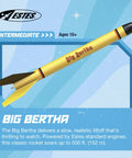 Big Bertha Rocket Building Kit For Ages 10 Plus - Intermediate Flying Rocket Model with yellow body and logo details