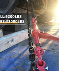 Heavy Duty Ratchet Binders Three Eighths To One Half Inch Four Pack Nine Thousand Two Hundred Fifteen Lbs Working Load G70 Hooks