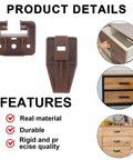 10 Sets Brown Plastic Drawer Track Slides And Glides With Mounting Screws For Home Makeovers displaying durable brown drawer guide features.