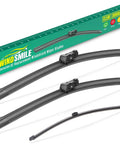 Audi Windshield Wiper Blades Replacement Set Of 3 Front And Rear Fits 2018 2025 Q5 SQ5 Q5 PHEV Box Display
