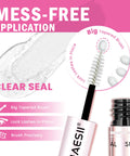 Lash Bond And Seal For Eyelash Clusters 10ml Waterproof Glue and big tapered brush for precise application