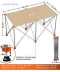 Beefed Up Portable Folding Workstand With 2x4 Foot Span, 2500 Lbs Capacity, Thickened Legs, Round Steel X Braces, And 4 Inch Adjustable Leveling Feet.