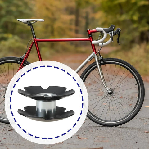 Two Pack Bicycle Front Fork Bowl Star Nuts For One And A Quarter Inch Diameter Forks With M6 Threads And Twenty Nine Point Four Millimeters Width