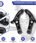 10 Piece Front Suspension Kit Beefed Up With Lower Ball Joints Sway Bar Tie Rod Bellows Replacement for Hyundai Elantra Veloster