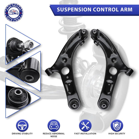 10 Piece Front Suspension Kit Beefed Up With Lower Ball Joints Sway Bar Tie Rod Bellows Replacement for Hyundai Elantra Veloster