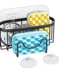 M Shaped Stainless Steel Kitchen Sink Caddy With Dual Mount Options And Rustproof Build Holds Sponges And Brushes Plus Sink Stopper