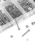 Pro Grade Heavy Duty Hex Socket Head Cap Screws Kit In 304 Stainless Steel, M2.5 Thread, bolts, nuts, washers in assorted box