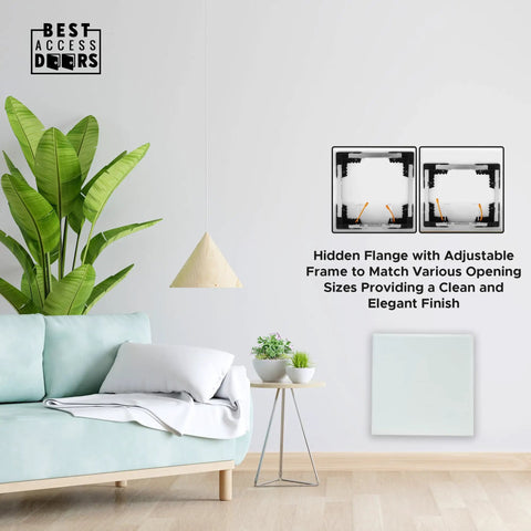 No Sweat 10.5 X 12 Inch Magnetic Wall Access Panel With Rapid Tune Frame And Solid Steel Body For Seamless Drywall Ceilings, elegant hidden frame.