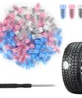 100 Piece Screw Tire Plug Kit With Screwdriver Three Sized Plugs For Quick Puncture Repair Self Tapping Rubber Nail Tire Repair Kit for Car