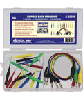 Back Probe Kit With Color Coded Probes For Automotive Harnesses Fuel Injectors And Sensors, visible in storage case