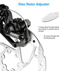 All Aluminum Disc Brake Kit For Bikes With Front And Rear Calipers 160mm Rotors Tool Free Pad Adjuster Full Lever Set