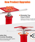 Red metal crawlspace jack with adjustable screw post and rotatable top; 11–16 in height; 4-pack