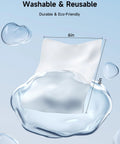 Front view of JSAUX microfiber cleaning cloth, 6x6 in, white, reusable for lenses and screens