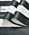 Black And White Striped Peel And Stick Wallpaper For Cabinets And Walls Self Adhesive Removable Waterproof Vinyl sheet close-up
