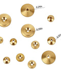 12 Piece Brass Clock Hand Nut Set For Replacement Hardware 5mm 6mm 10mm OD Threaded Fasteners For Movement Maintenance Timepiece Restoration