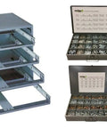 4650 Piece Bolt Nut Washer Kit With Grade 8 USS SAE And 8.8 Metric Fasteners Coarse And Fine Threads Nylon Locknuts 4 Drawer Cabinet